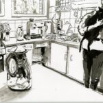 29. März 2020: "Küche mit Mario, Eva und Büsi", von Mario Leimbacher
