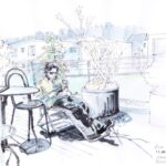 11. April 2020: "Urban Sketchers at home", von   Eva Eder