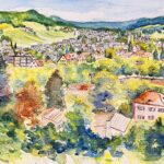 Lorena Wildberger: Wettingen, von Baden gesehen, Tüfelskellerweg