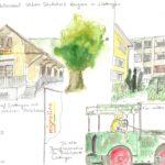 Maja Sonnenfeld: Sketchcrawl Urban Sketchers Aargau in Wettingen