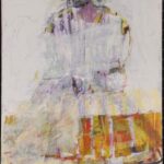 Anne Suter: Mädchen mit Tracht, 2019, Acryl auf Leinwand, 140 x 100 cm, Inv. Nr. 1053