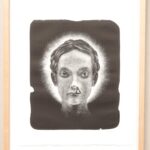 Thomas Ott: Die Heilige, 2018, Lithographie, 41 x 43 cm, Inv. Nr. 1065