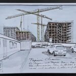 Martin Spillmann: Ein Quartier neu bauen, 25.5 x 18cm, Fineliner auf Papier