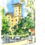 Esther Güttinger: Alte Spinnerei mit Treppenturm
